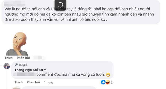 'Vua cá Koi' được dân mạng đặt câu hỏi 'có tiếc nuối không sau khi Hà Thanh Xuân thông báo chia tay