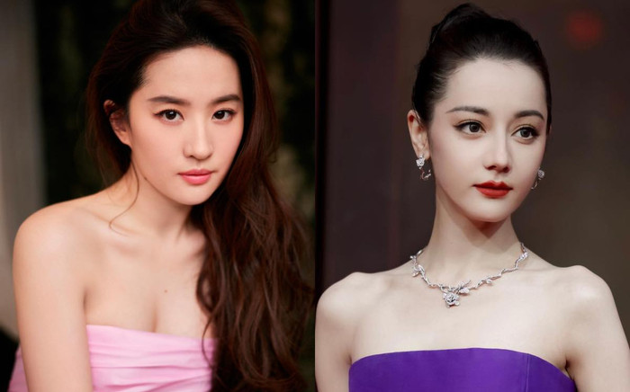 Khoảnh khắc xấu hổ không muốn nhìn lại của Lưu Diệc Phi - Địch Lệ Nhiệt Ba Ảnh 2