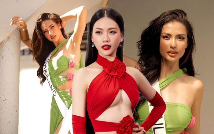 Chị đại Thái Lan bùng nổ visual cắt trên xẻ dưới, đẹp cỡ này Bùi Quỳnh Hoa dè chừng là phải Ảnh 2