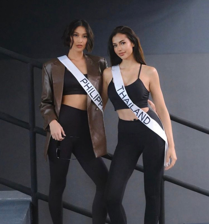 Hai 'quái vật nghìn máu' Thái Lan - Philippines tại Miss Universe so kè sắc vóc, không ai chịu thua ai.