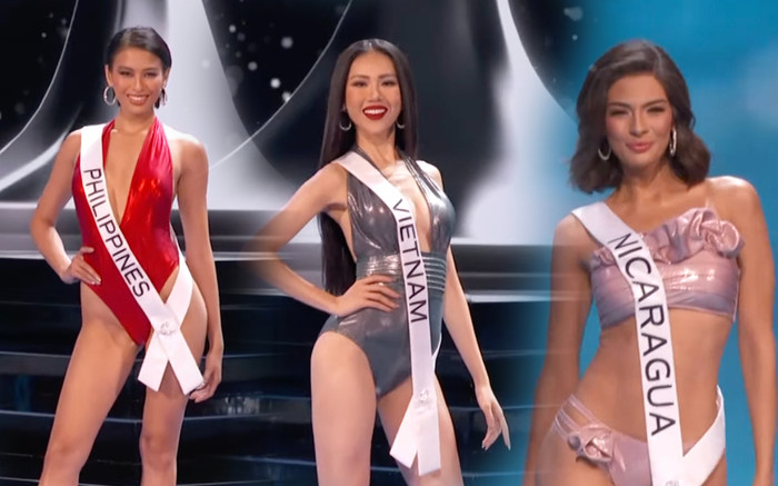 Phần thi bikini bán kết MU2023: Phần thiết kế áo choàng 'bay màu', Quỳnh Hoa trình diễn đầy năng lượng Ảnh 2