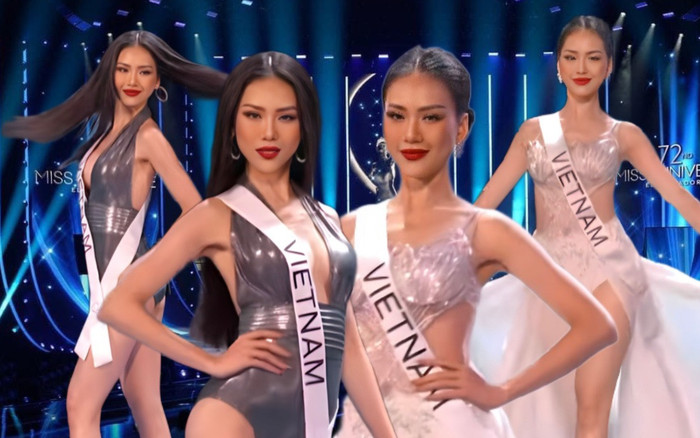 Bùi Quỳnh Hoa tại bán kết Miss Universe: Catwalk bikini tranh cãi, màn xoay váy dạ hội gây chú ý Ảnh 2