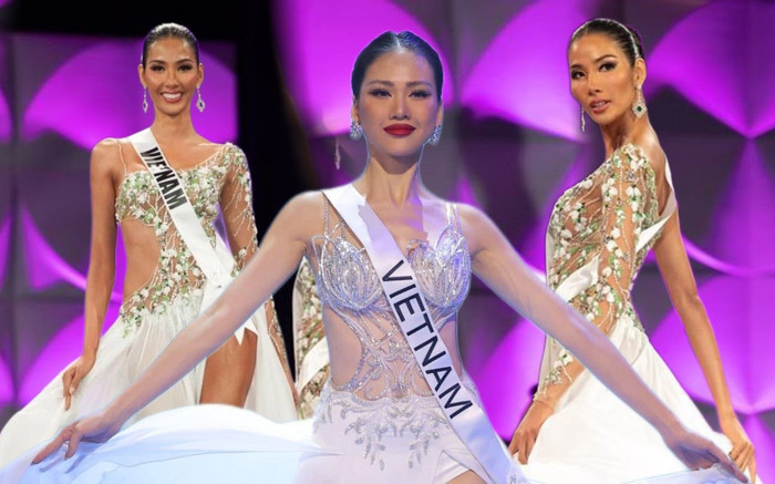 Bùi Quỳnh Hoa 'xin vía' intop của Hoàng Thùy tại Miss Universe: Cứ váy trắng, tà bay là đẹp miễn bàn! Ảnh 2