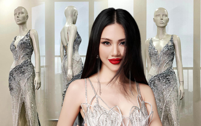 Hé lộ váy dạ hội chung kết Miss Universe của Bùi Quỳnh Hoa, táo tạo hơn 'Hoa Quỳnh' không? Ảnh 2
