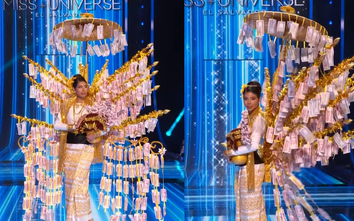Người đẹp mang 'cây tiền thật' lên sân khấu Miss Universe, độc lạ nhưng bị 'điểm trừ' khi trình diễn Ảnh 2