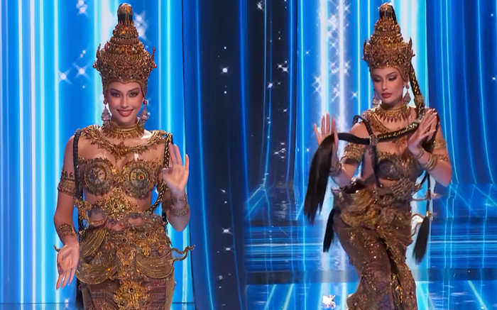 Đại diện Thái Lan hóa 'Vị thần thế kỷ 14' trong vòng thi National Costume tại Miss Universe 2023 Ảnh 2