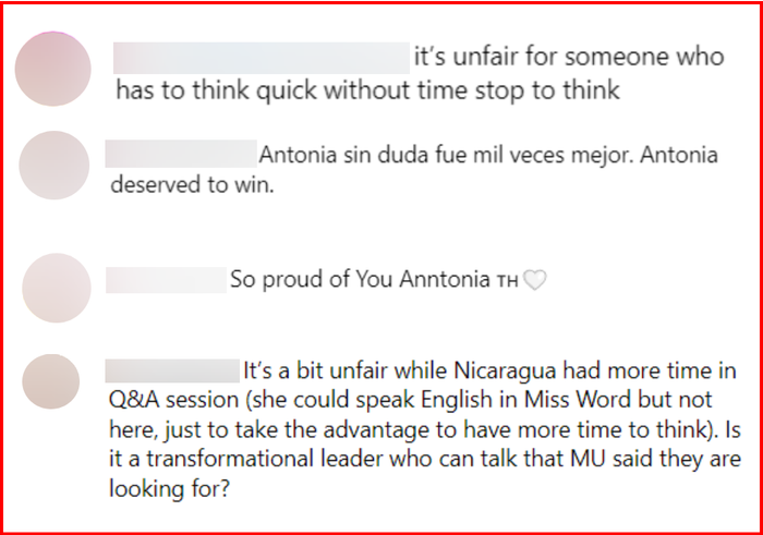Nàng hậu gây tranh cãi khi lựa chọn phương án sử dụng thông dịch viên để có thêm thời gian suy nghĩ câu trả lời.