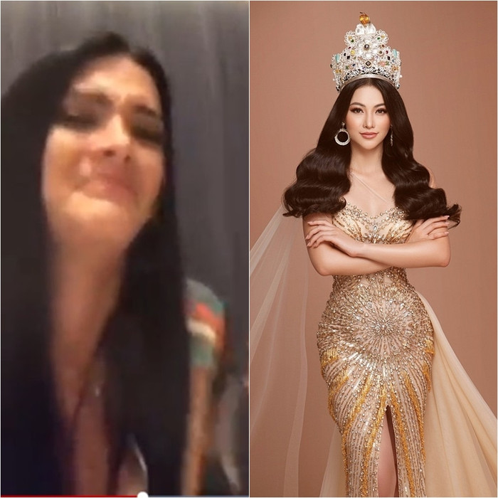 Hoa hậu Hòa bình Quốc tế 2018 'cười như được mùa' khi được người hâm mộ khen đẹp hơn Phương Khánh.