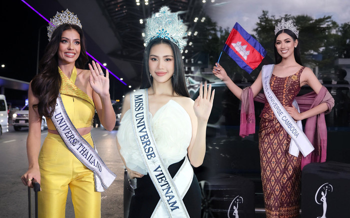 Chấm điểm thời trang sân bay của dàn Miss Universe: Bùi Quỳnh Hoa cân nổi chị đẹp Thái Lan không? Ảnh 2