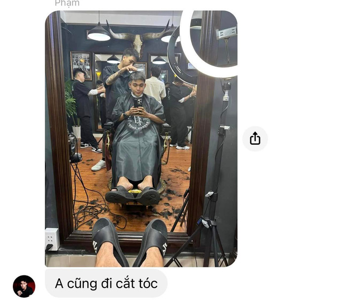 Jun Phạm cũng đi sửa soạn bản thân bằng việc đi cắt tóc