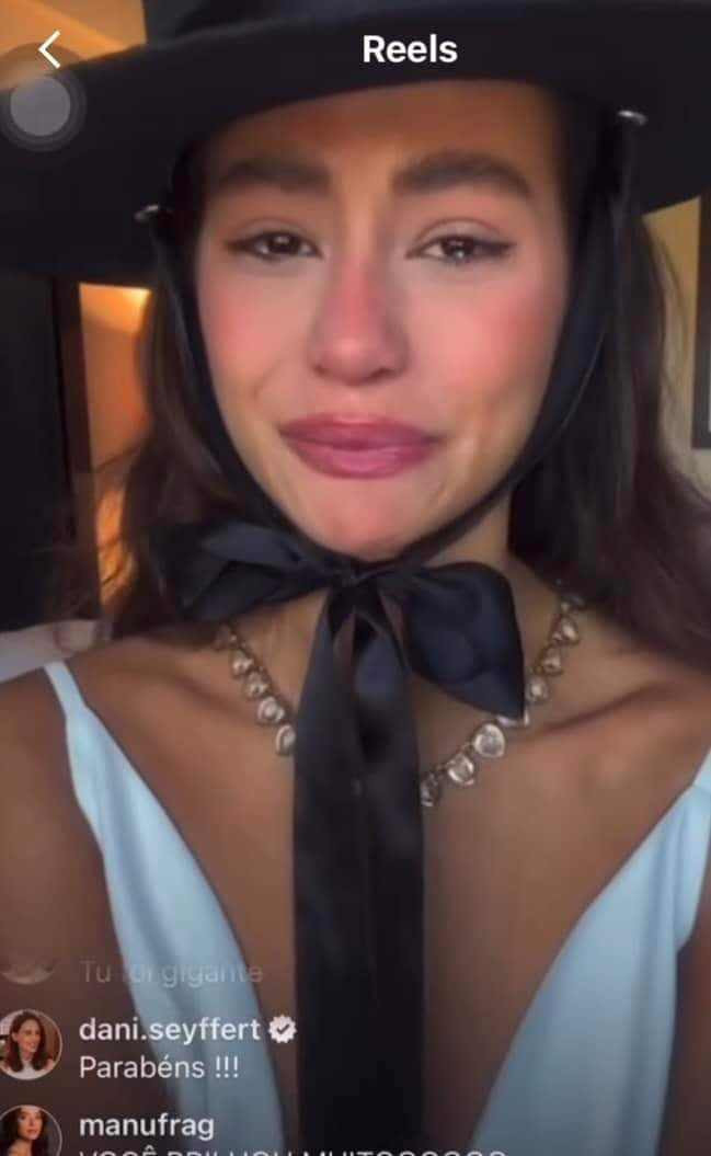 Hoa hậu Brazil khóc nức nở sau chung kết Miss Universe 2023.