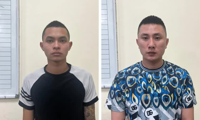 Đối tượng Lê Văn Nam (trái) và Lương Ngọc Lâm.