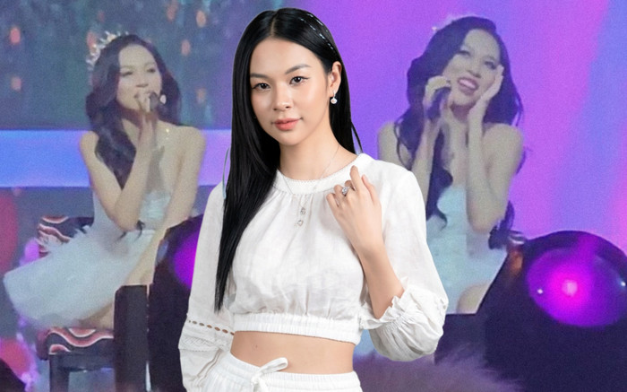 Bị yêu cầu hát live tại họp báo, Phí Phương Anh bỗng quên lời ngang Ảnh 2