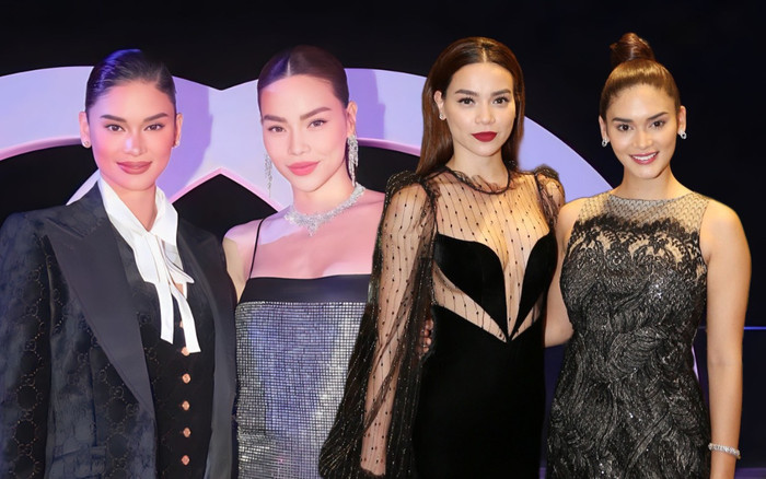 2 lần Hồ Ngọc Hà chạm trán Hoa hậu Hoàn vũ nổi nhất thế giới: Lúc 'thua đẹp', lúc lấn át đối phương Ảnh 2