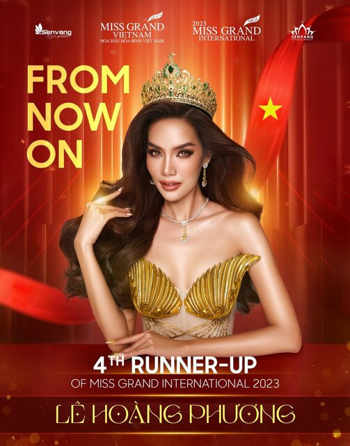 Lê Hoàng Phương đoạt danh hiệu Á hậu 4 MGI 2023.