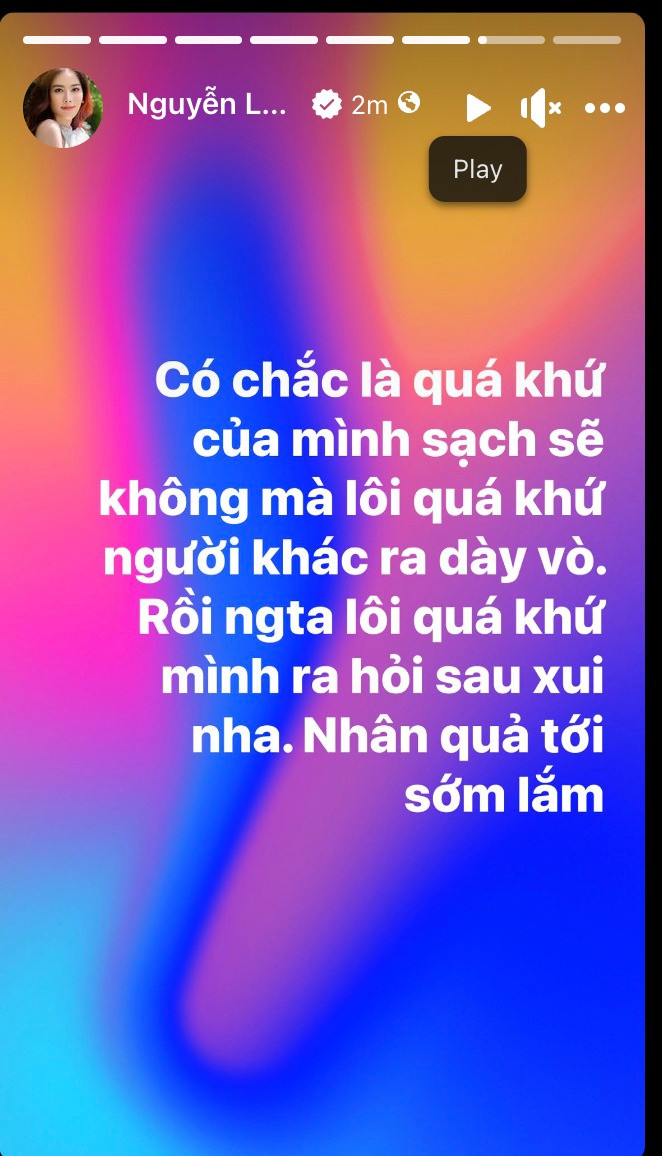 Động thái cực căng của Nam Em sau khi chồng sắp cưới bị công kích, 'đào bới' đời tư trên mạng xã hội hậu công khai. (Ảnh chụp màn hình Instagram nhân vật).