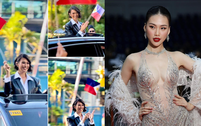 Hoa hậu Hoàn vũ Philippines về nước đi diễu hành mừng thành tích Top 10 MU, Bùi Quỳnh Hoa vẫn 'biệt tăm' Ảnh 2