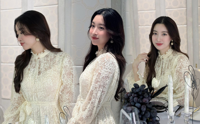 Con dâu hào môn - Đỗ Mỹ Linh khoe nhan sắc đằm thắm đúng chuẩn gái một con trông mòn con mắt Ảnh 2