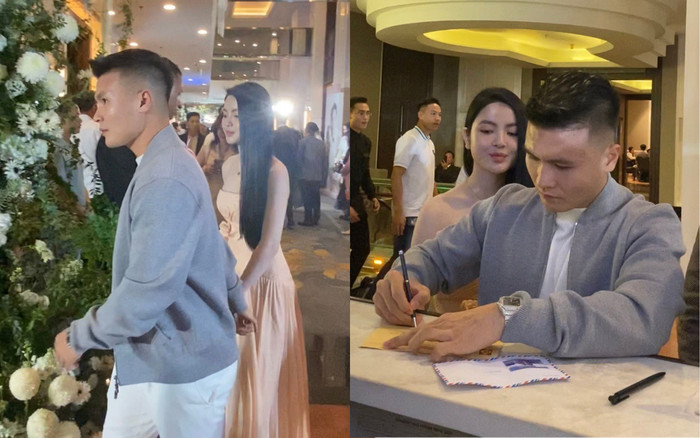 Chu Thanh Huyền nhìn Quang Hải không chớp mắt trong đám cưới Đoàn Văn Hậu Ảnh 2