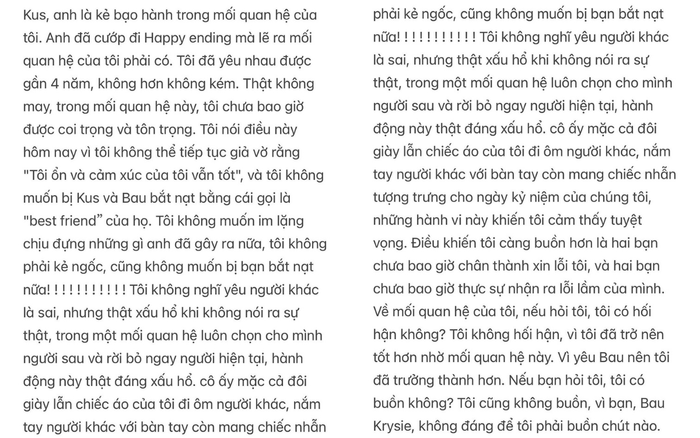 Gavin công khai chỉ trích bạn thân của Bâu Krysie đã 'bạo hành' mối quan hệ tốt đẹp của cả hai có từ trước đó