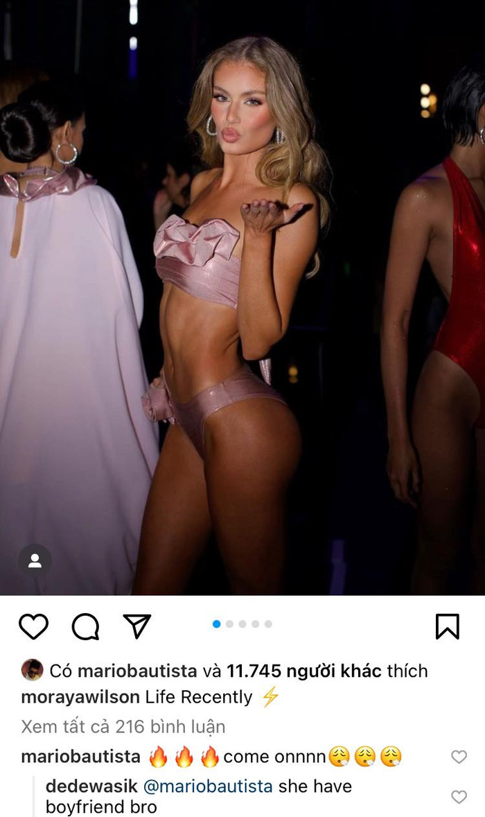 Nam ca sĩ liên tục bày tỏ sự say mê Á hậu 2 - Miss Universe 2023.