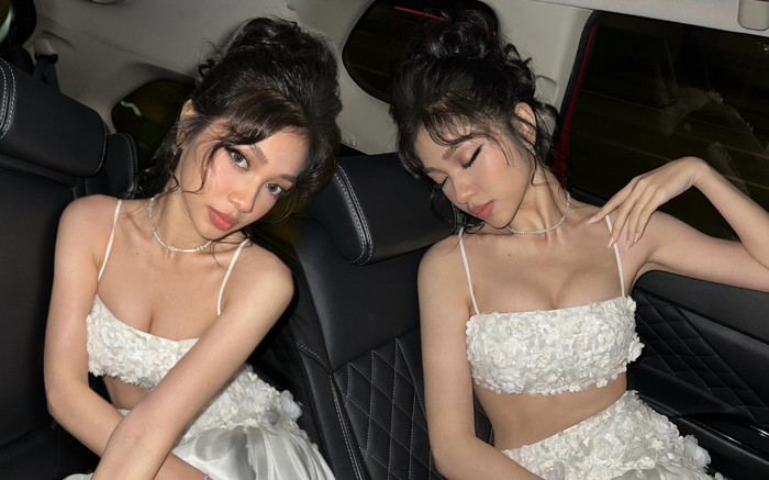 Minh Kiên diện áo croptop khoe 'núi đôi' căng tràn khiến netizen 'thở oxy' Ảnh 2