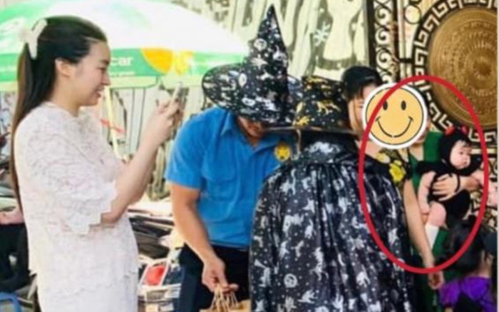 Đỗ Mỹ Linh đưa ái nữ đón mùa Halloween đầu tiên, ví như bản sao của chồng chủ tịch Ảnh 2