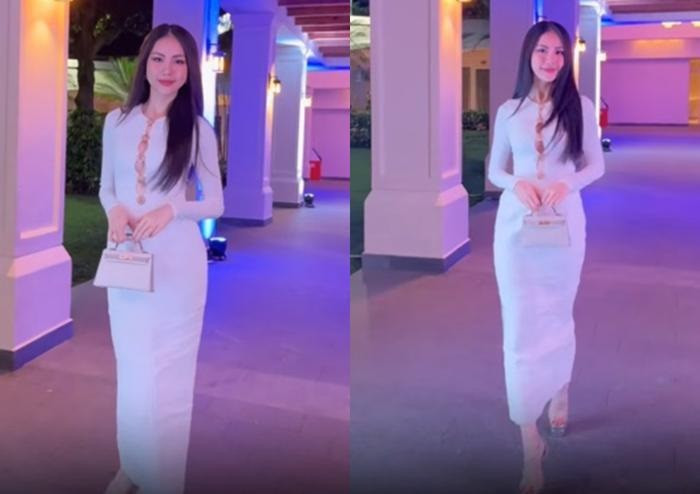 Đại diện Việt Nam tại Miss Universe 2023 diện outfit thanh lịch, trang điểm trong trẻo.