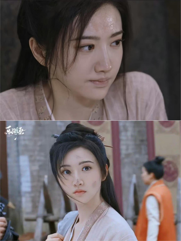 Tạo hình mệt mỏi, lấm lem cũng không thể dìm nhan sắc Cảnh Điềm.