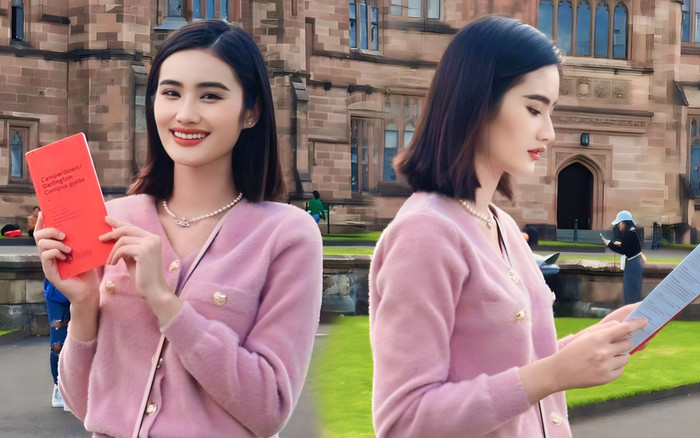 Ý Nhi khoe nhan sắc trong ngày đầu nhập học tại Úc Ảnh 2