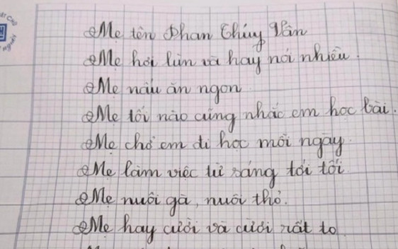 Cậu bé thật thà kể hết ưu và khuyết điểm khi làm văn tả mẹ, đọc câu cuối ai nấy cũng bật cười Ảnh 2