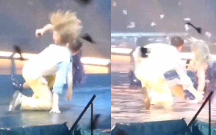 Xôn xao nữ ca sĩ bị vũ công gạt chân té sõng soài trên sân khấu: Là tên tuổi hàng đầu trong showbiz Ảnh 2