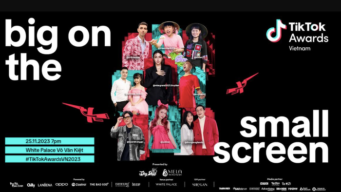 Đêm vinh danh TikTok Awards Việt Nam 2023 sẽ được diễn ra vào 25/11 tới tại TP.HCM với sự tham dự của những nhà sáng tạo nội dung và nhiều sao Việt đình đám. 
