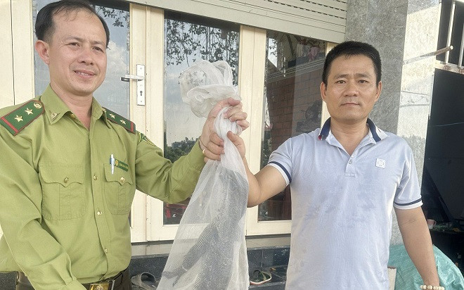 'Chạm trán' con thú quý gần bờ kênh trước nhà, người đàn ông có hành động quyết đoán Ảnh 2