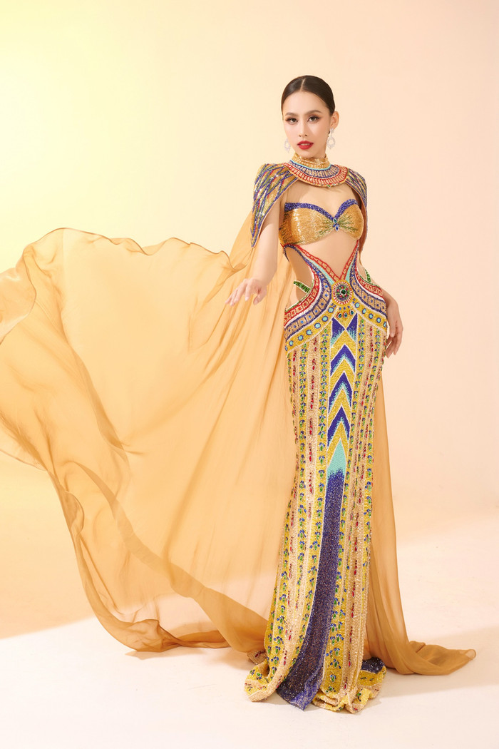 Ngọc Hằng cũng đã hé lộ mẫu Evening Gown sẽ xuất hiện tại đêm chung kết Miss Intercontinental 2023.