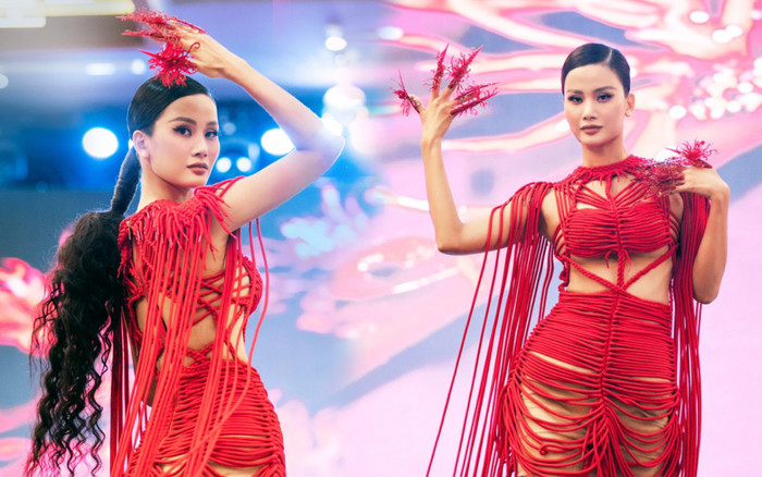 Á hậu Hương Ly trình diễn vedette với outfit nóng bỏng, không cần lồng lộn vẫn tỏa hào quang 'hoàn vũ' Ảnh 2