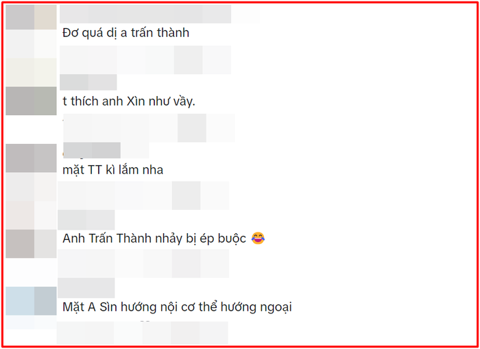 Khuôn mặt 'không cảm xúc' của Trấn Thành xuyên suốt màn nhảy múa khiến dân tình xôn xao.&nbsp;