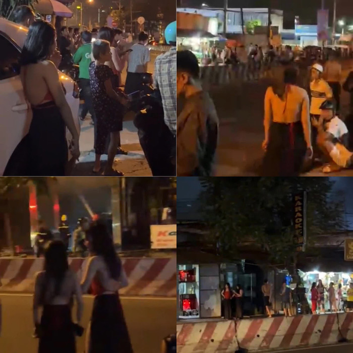 Nhiều người bỏ chạy tán loạn sau khi vụ cháy xảy ra. Ảnh: báo Giao Thông