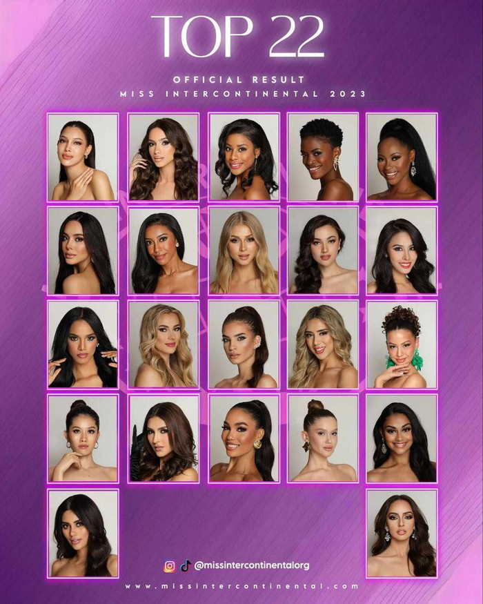 Top 22 Hoa hậu Liên lục địa 2023.