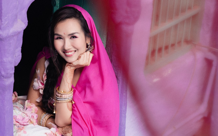 Võ Hạ Trâm lại 'gây sốt' với trend biến hình thành dâu Ấn Độ, nhận ngay 'tin vui' đầu tiên Ảnh 2