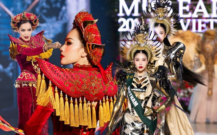 2 bộ National Costume tỏa sáng trên sân nhà: Hoàng Phương và Lan Anh đều đỉnh của chóp Ảnh 2