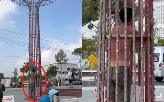 Thanh niên mắc kẹt kỳ quái giữa trụ đèn đường và cái kết Ảnh 2