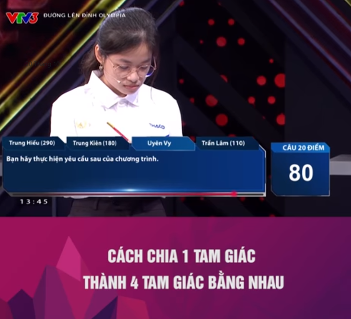 Uyên Vy đã không thể hoàn thành câu hỏi 20 điểm này của chương trình