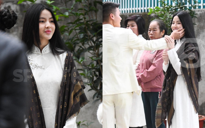 Chỉ một chi tiết, dân mạng nghi Chu Thanh Huyền có 'tin vui' trong lễ dạm hỏi với Quang Hải Ảnh 2