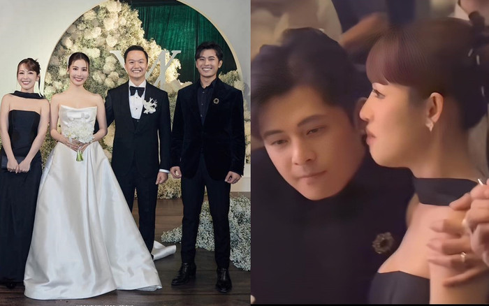 Puka khoe vai trần quyến rũ ở đám cưới Diễm My 9X, Gin Tuấn Kiệt có 1 hành động đủ thấy cưng vợ cỡ nào Ảnh 2