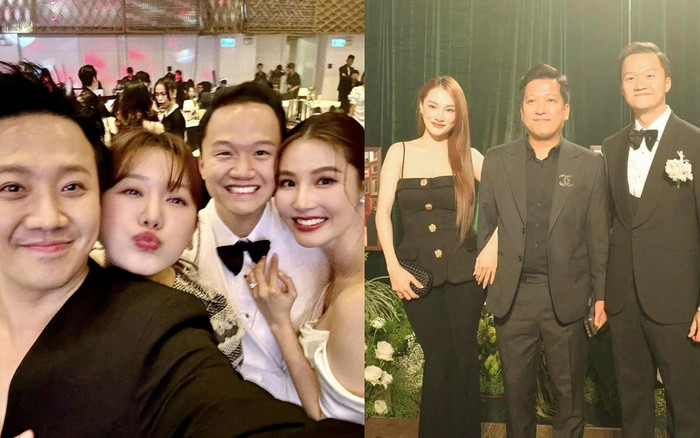 5 cặp vợ chồng Vbiz dự đám cưới Diễm My 9X: Trấn Thành rơi lệ vì 1 điều, Hari Won về nhà vẫn khóc Ảnh 2