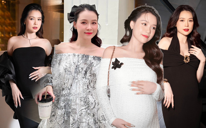 Thời trang mẹ bầu Sam: Từ thùng thình giấu dáng đến ôm sát chẳng ngại vòng 2 lớn vượt mặt Ảnh 2