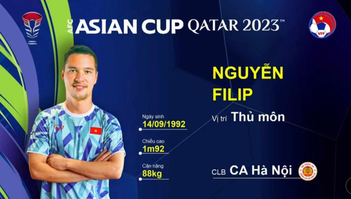 Thủ môn Filip Nguyễn lần đầu được gọi lên đội tuyển Việt Nam.