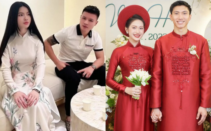 Khoảnh khắc Quang Hải - Chu Thanh Huyền thử áo dài cho lễ ăn hỏi, netizen 'nổ' tranh cãi vì 1 chi tiết Ảnh 2