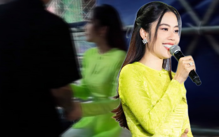 Nam Em được chồng sắp cưới hộ tống đi hát, 'đánh dấu chủ quyền' với bạn gái sau cánh gà Ảnh 2